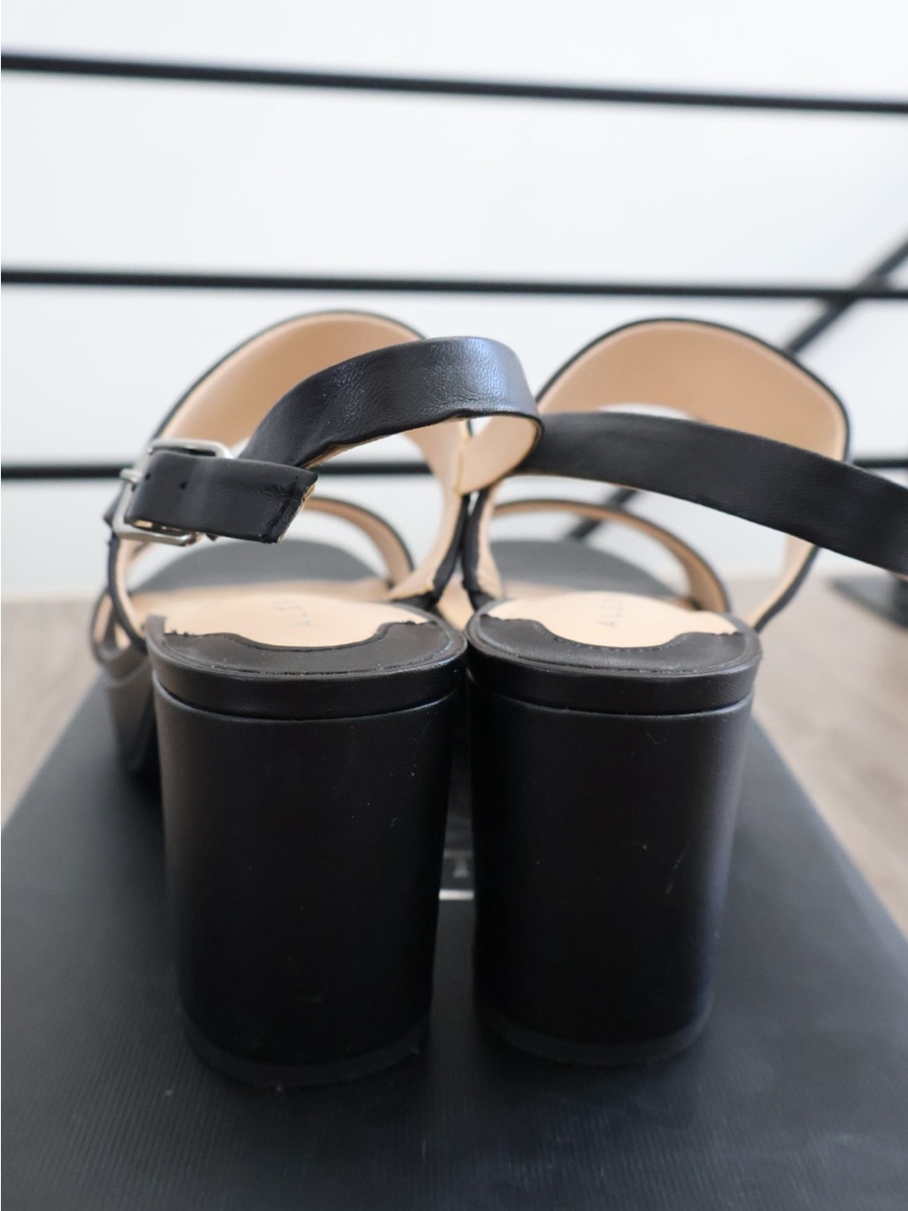 Alex Marie Black Block Platform Sandals - Picture 3 of 9